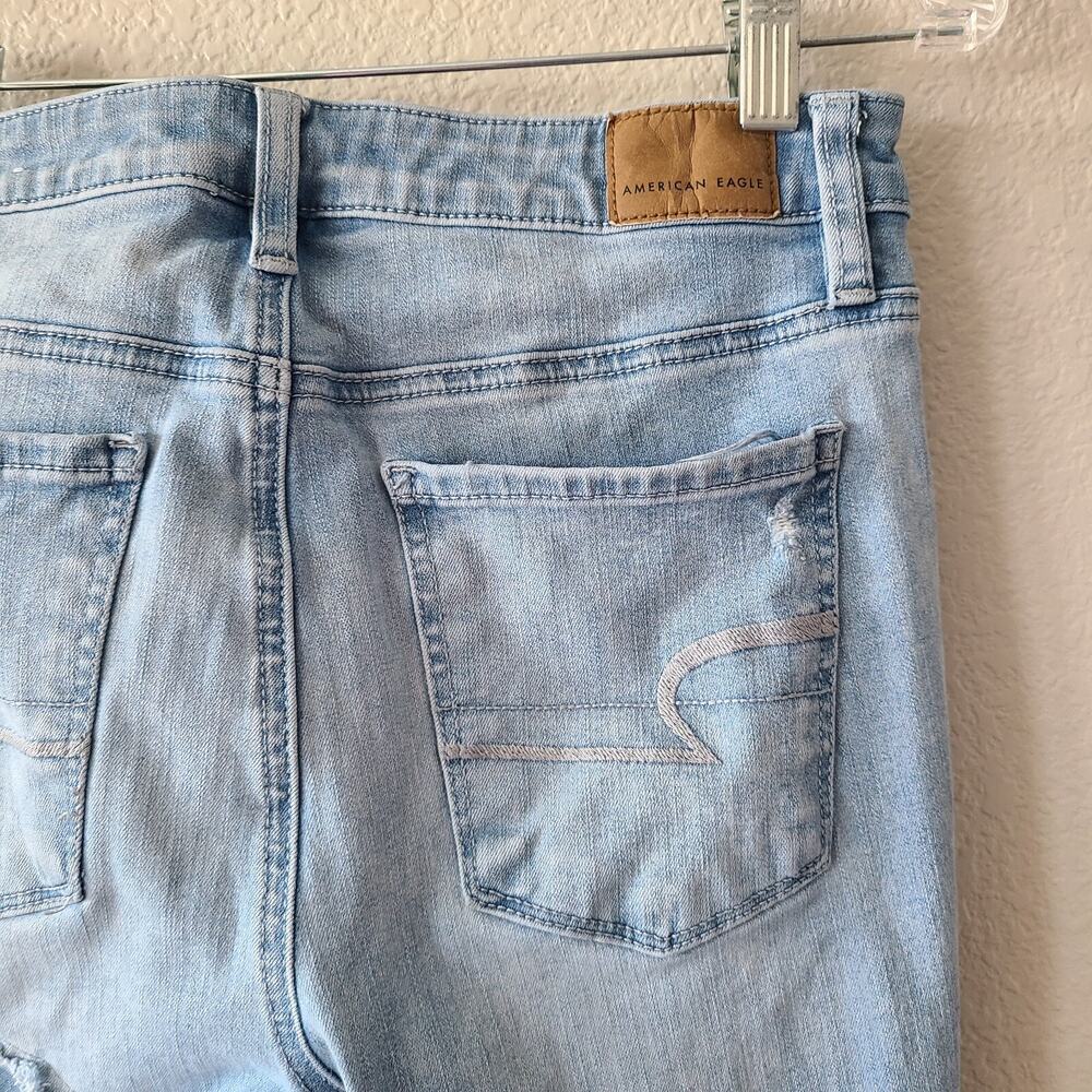 American Eagle Womens Jegging Jeans SZ‎ 6 Distressed 90s Grunge 360 Stretch - Picture 7 of 15